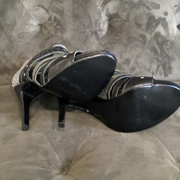 Dolce Vita Black Chain Mesh Heels - Picture 7 of 9